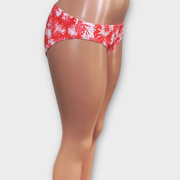 NWT Michael Kors Women's Tropical Print Bikini Bottom Sangria, Size Large - Picture 3 of 8